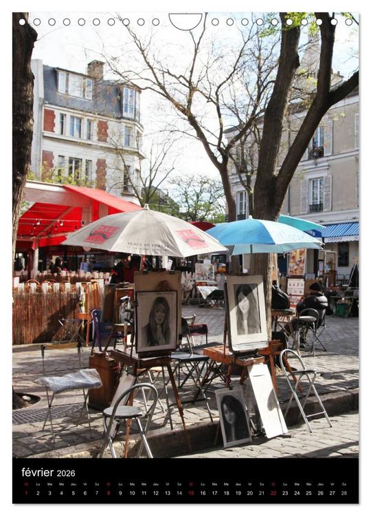 Produktbild: Lumi&egrave;res de Montmartre (Calendrier mural 2026 DIN A4 horizontal), CALVENDO calendrier mensuel