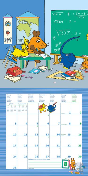 Produktbild: Die Maus 2026 - Broschürenkalender 30x30 cm (30x60 geöffnet) - Kalender mit Plat
