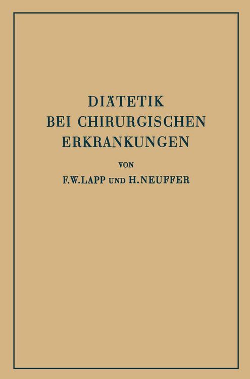 Produktbild: Di&auml;tetik bei Chirurgischen Erkrankungen