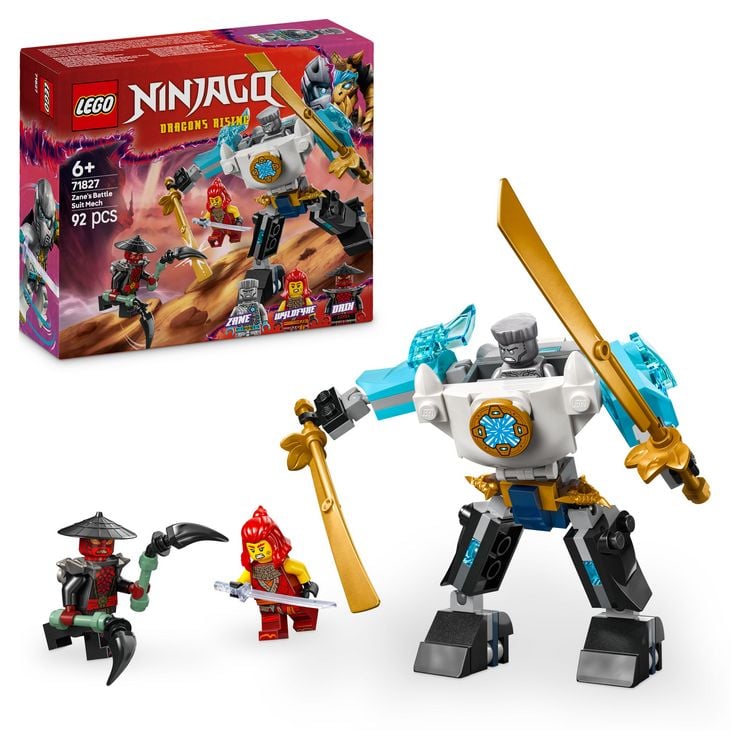 Bild vom Artikel LEGO NINJAGO Zanes Action-Mech - Ninja Spielzeug mit 3 Minifiguren 71827 vom Autor 