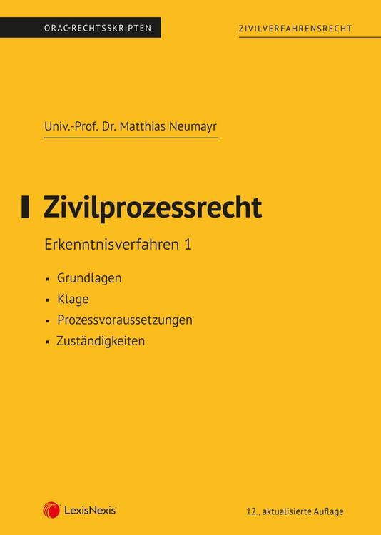 Produktbild: Zivilprozessrecht Erkenntnisverfahren 1 (Skriptum)