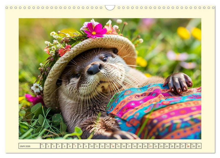 Produktbild: Modische Welle im Fischotter-Land. Charme und Stil (Wandkalender 2026 DIN A3 quer), CALVENDO Monatskalender