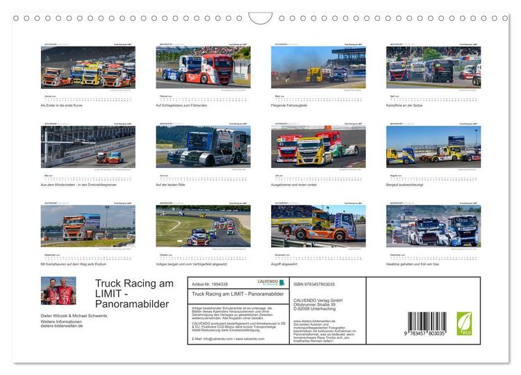 Produktbild: Truck Racing am LIMIT - Panoramabilder (Wandkalender 2026 DIN A3 quer), CALVENDO Monatskalender