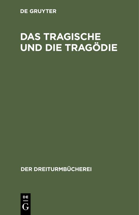 Produktbild: Das Tragische und die Trag&ouml;die