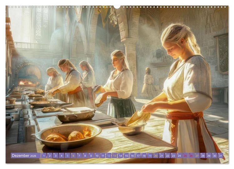 Produktbild: Mittelalter - Ein Blick in diese Zeit (hochwertiger Premium Wandkalender 2026 DIN A2 quer), Kunstdruck in Hochglanz