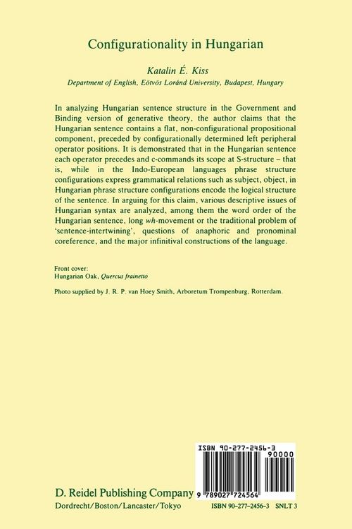 Produktbild: Configurationality in Hungarian