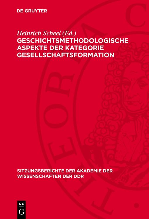 Produktbild: Geschichtsmethodologische Aspekte der Kategorie Gesellschaftsformation