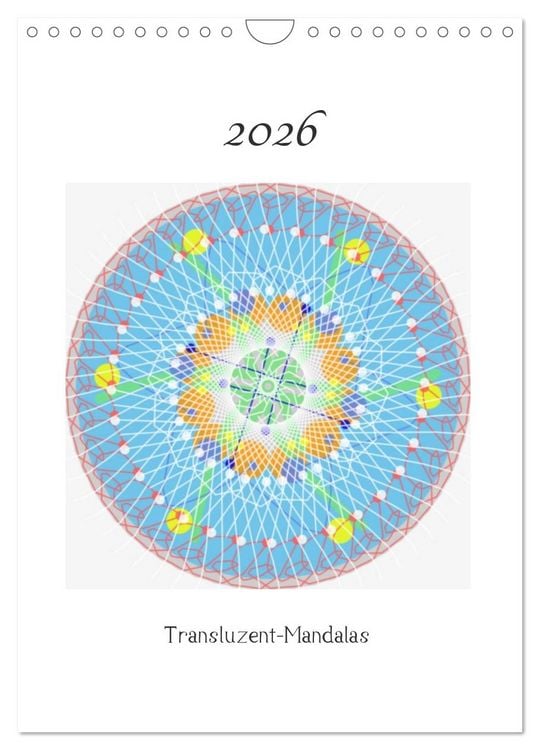 Produktbild: Transluzent-Mandalas (Wandkalender 2026 DIN A4 hoch), CALVENDO Monatskalender