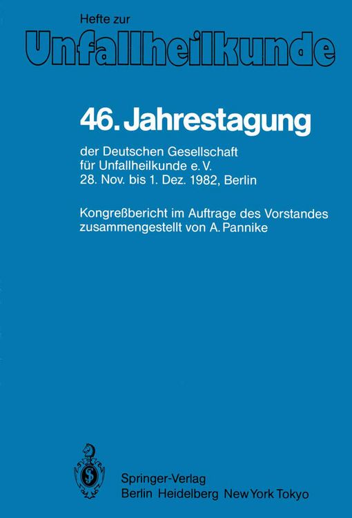 Produktbild: 46. Jahrestagung der Deutschen Gesellschaft f&uuml;r Unfallheilkunde e.V.