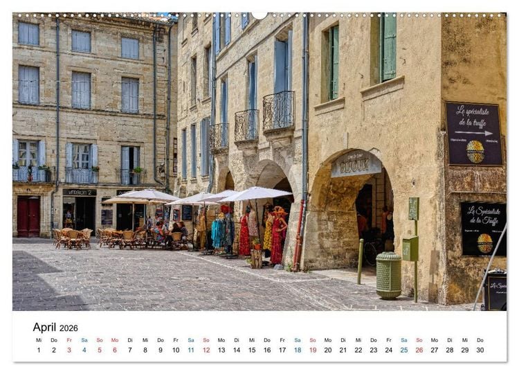 Produktbild: Uz&eacute;s - Charmante Kleinstadt im Gard (Wandkalender 2026 DIN A2 quer), CALVENDO Monatskalender