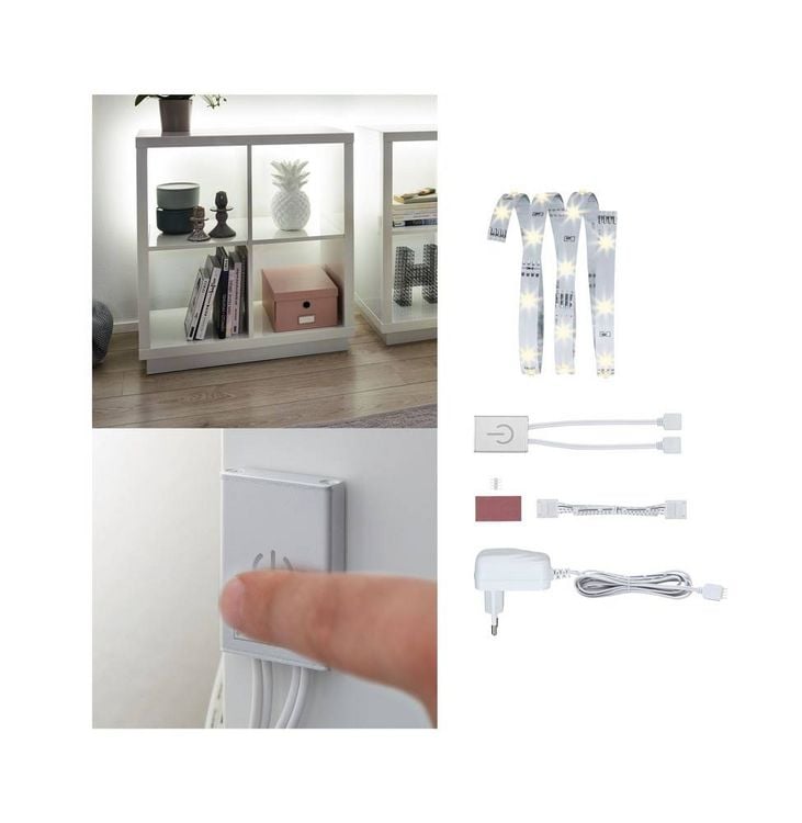 Produktbild: Paulmann YourLED ECO Comfort 70954 LED-Streifen-Komplettset mit Stecker 12 V 1 m Warmwei&szlig; 1 St.