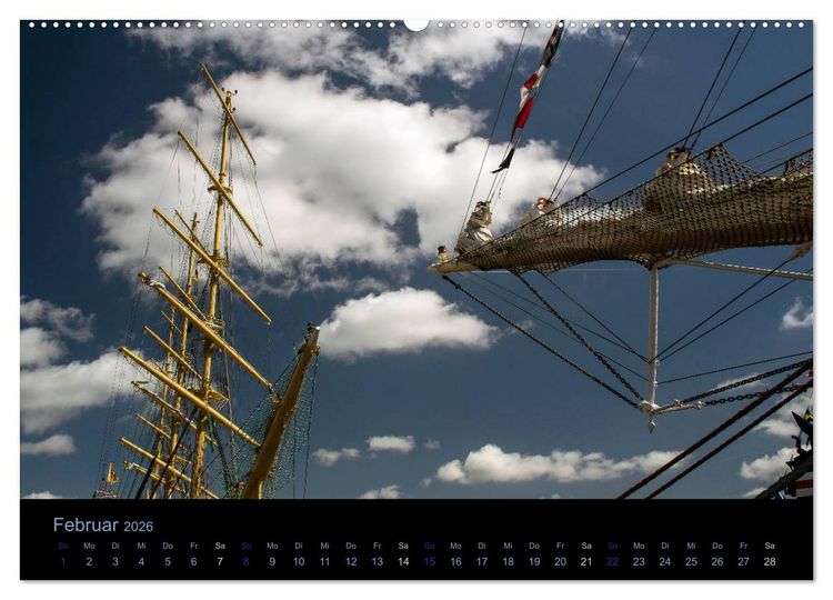 Produktbild: Segelschiffe - Maritime Details (Wandkalender 2026 DIN A2 quer), CALVENDO Monatskalender