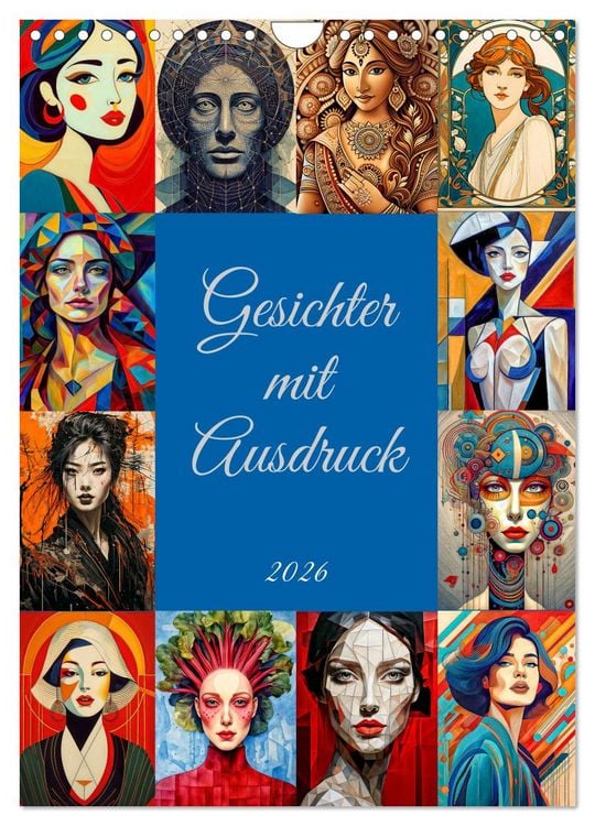 Produktbild: Gesichter mit Ausdruck (Wandkalender 2026 DIN A4 hoch), CALVENDO Monatskalender