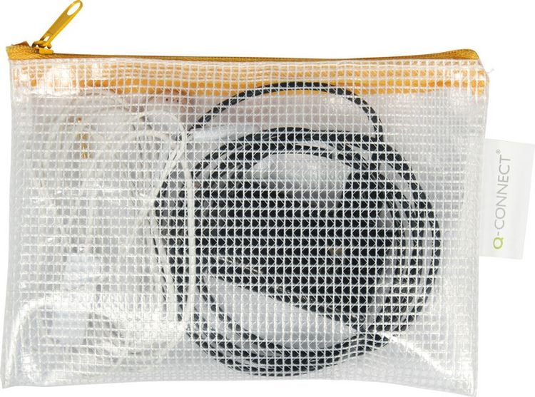 Produktbild: Q-CONNECT&reg; Reissverschlusstaschen, A6 gelb