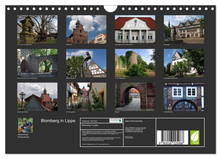 Produktbild: Blomberg in Lippe (Wandkalender 2026 DIN A4 quer), CALVENDO Monatskalender