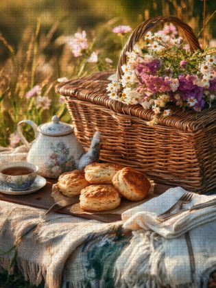 Produktbild: CALVENDO Puzzle In der Stille einer Tasse Tee liegen all die Worte, die wir nie sagten | 1000 Teile Lege-Gr&ouml;&szlig;e 64x48cm Foto-Puzzle f&uuml;r gl&uuml;ckliche Stun
