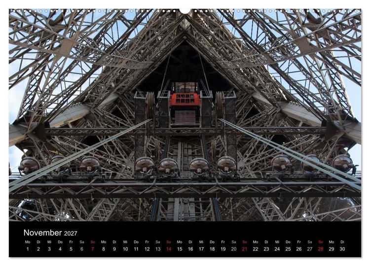 Produktbild: Eiffel Tower &ndash; Tour Eiffel &ndash; Eiffelturm &ndash; Paris 2027 (Wandkalender 2027 DIN A2 quer), CALVENDO Monatskalender
