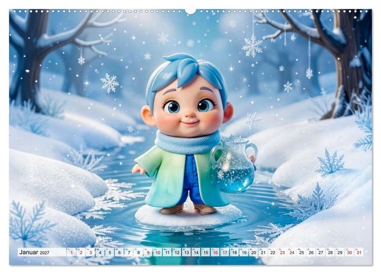 Produktbild: Kinder‑Sternzeichen - Fr&ouml;hlicher und bunter Kalender (Wandkalender 2027 DIN A2 quer), CALVENDO Monatskalender