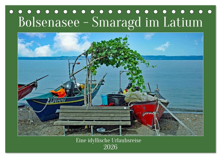 Produktbild: Bolsenasee Smaragd im Latium (Tischkalender 2026 DIN A5 quer), CALVENDO Monatskalender