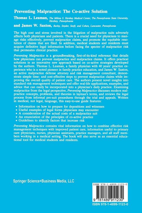 Produktbild: Preventing Malpractice