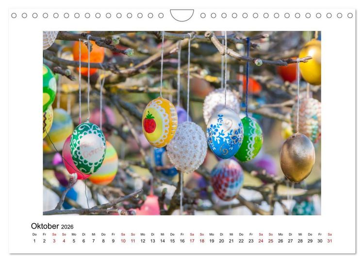 Produktbild: Der Saalfelder Ostereierbaum (Wandkalender 2026 DIN A4 quer), CALVENDO Monatskalender