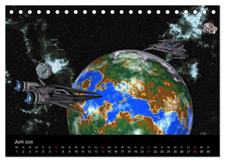 Produktbild: Fantasie-Planeten (Tischkalender 2026 DIN A5 quer), CALVENDO Monatskalender