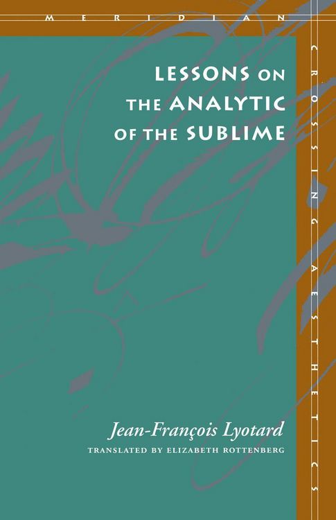 Produktbild: Lessons on the Analytic of the Sublime