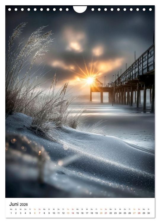 Produktbild: Frostige K&uuml;sten - Wintertr&auml;ume am Meer (Wandkalender 2026 DIN A4 hoch), CALVENDO Monatskalender