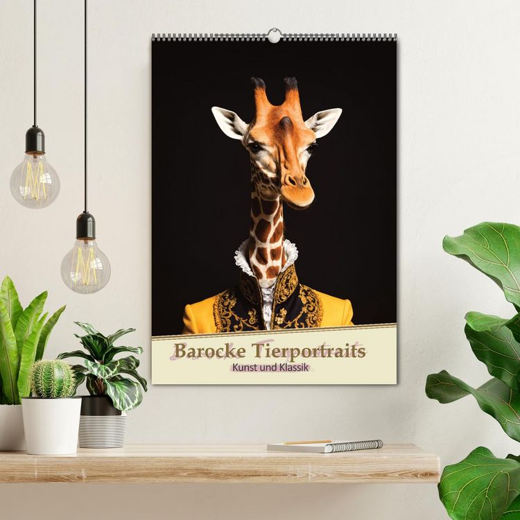 Produktbild: Barocke Tierportraits - Kunst und Klassik (Wandkalender 2026 DIN A2 hoch), CALVENDO Monatskalender