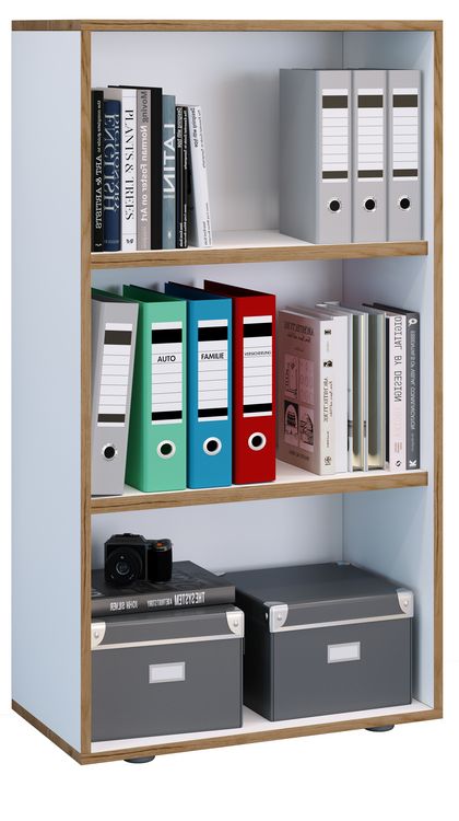 Produktbild: Holz B&uuml;ro Regal B&uuml;cher Ordner Aktenregal Salia 3f