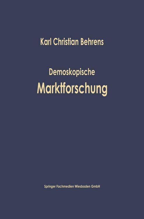 Produktbild: Demoskopische Marktforschung