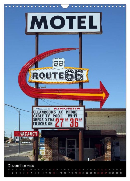 Produktbild: Route 66 (Wandkalender 2026 DIN A3 hoch), CALVENDO Monatskalender