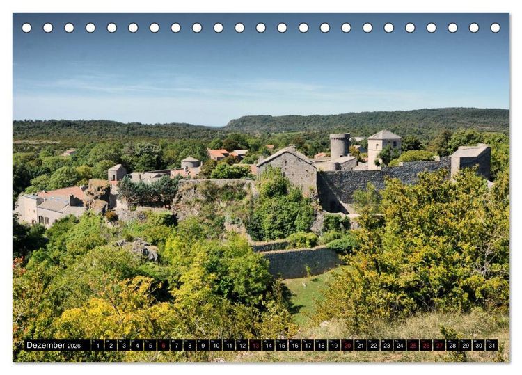 Produktbild: Frankreichs wehrhafter S&uuml;den - Festungen und Wehranlagen im Languedoc-Roussillon (Tischkalender 2026 DIN A5 quer), CALVENDO Monatskalender