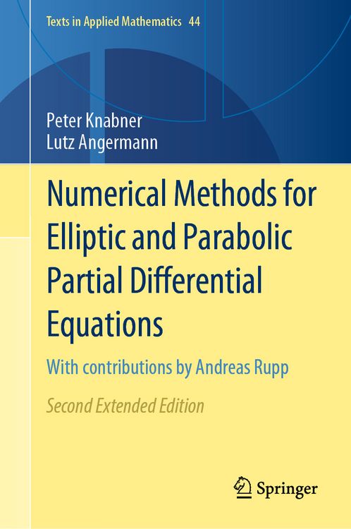 Produktbild: Numerical Methods for Elliptic and Parabolic Partial Differential Equations