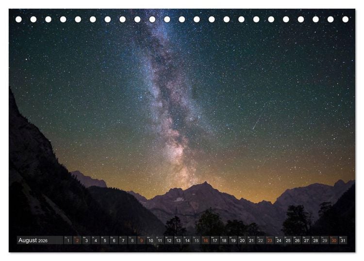 Produktbild: Himmelslichter - Mond und Sterne (Tischkalender 2026 DIN A5 quer), CALVENDO Monatskalender