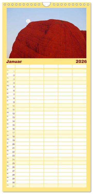 Produktbild: Familienplaner 2026 - Unterwegs in Australiens Nationalparks mit 5 Spalten (Wandkalender, 21 x 45 cm) CALVENDO