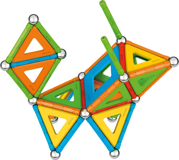 Produktbild: Invento 507059 - Geomag Classic Supercolor Panels Recycled 78 pcs, Magnetischer Baukasten, Magnetspielzeuge