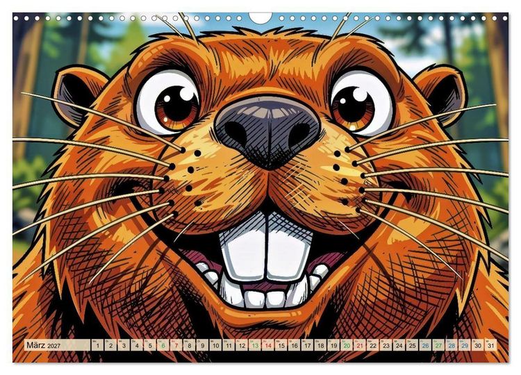 Produktbild: Lustige Biber - Comic (Wandkalender 2027 DIN A3 quer), CALVENDO Monatskalender