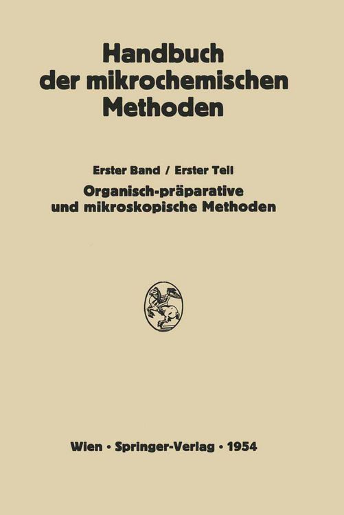 Produktbild: Pr&auml;parative Mikromethoden in der Organischen Chemie
