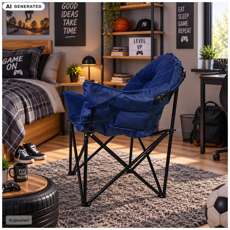 Produktbild: HTI-Living Klappbarer Komfortsessel mit weichem Velvet Bezug