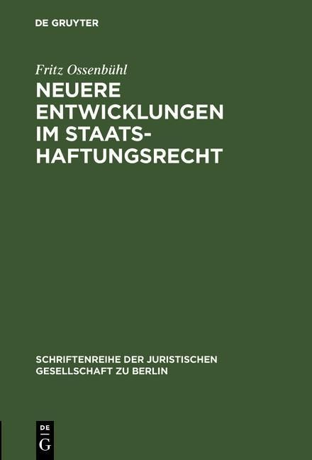 Produktbild: Neuere Entwicklungen im Staatshaftungsrecht