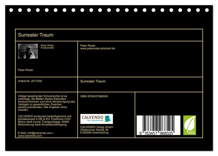 Produktbild: Surrealer Traum (Tischkalender 2026 DIN A5 quer), CALVENDO Monatskalender
