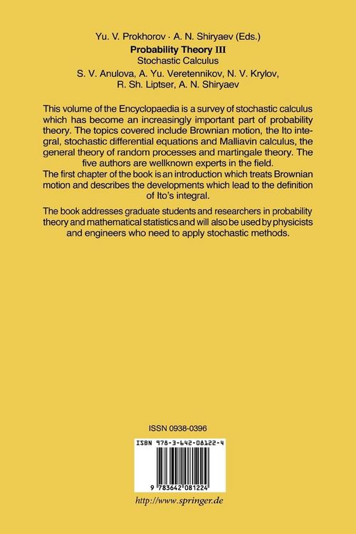 Produktbild: Probability Theory III