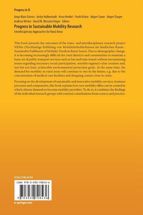 Produktbild: Progress in Sustainable Mobility Research