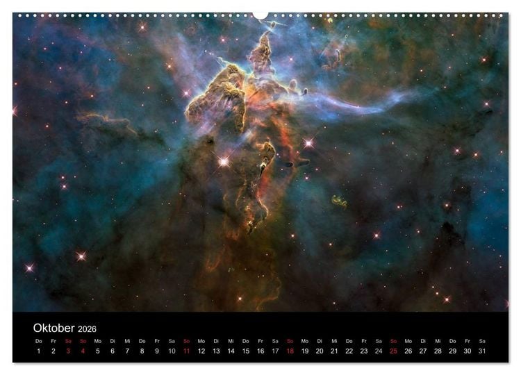 Produktbild: Der Weltraum. Spektakul&auml;re Gasnebel und Galaxien (Wandkalender 2026 DIN A2 quer), CALVENDO Monatskalender