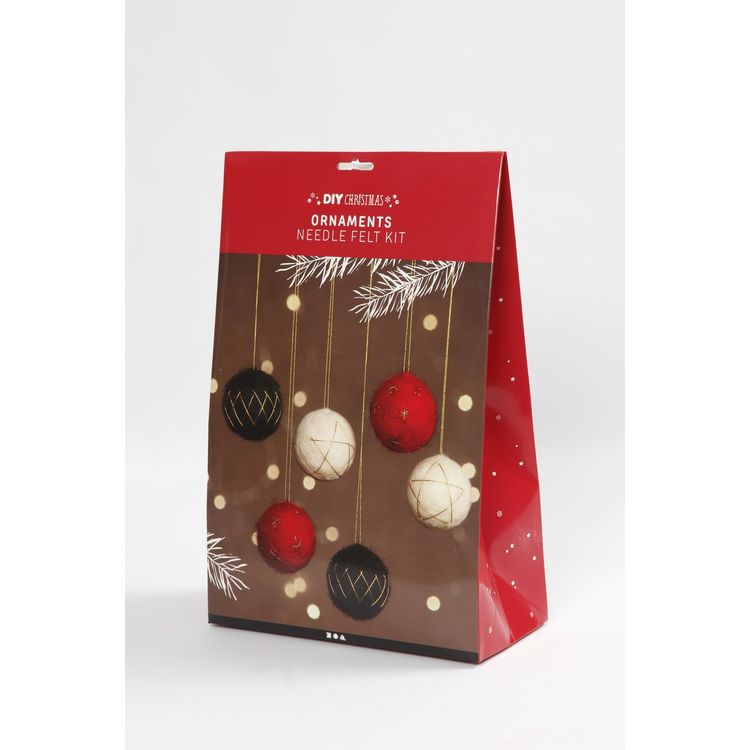 Produktbild: Creativ Company DIY Sets Nadelfilzen Weihnachtsbaumkugeln, D 6 cm, 6er Set, Kreativ Box