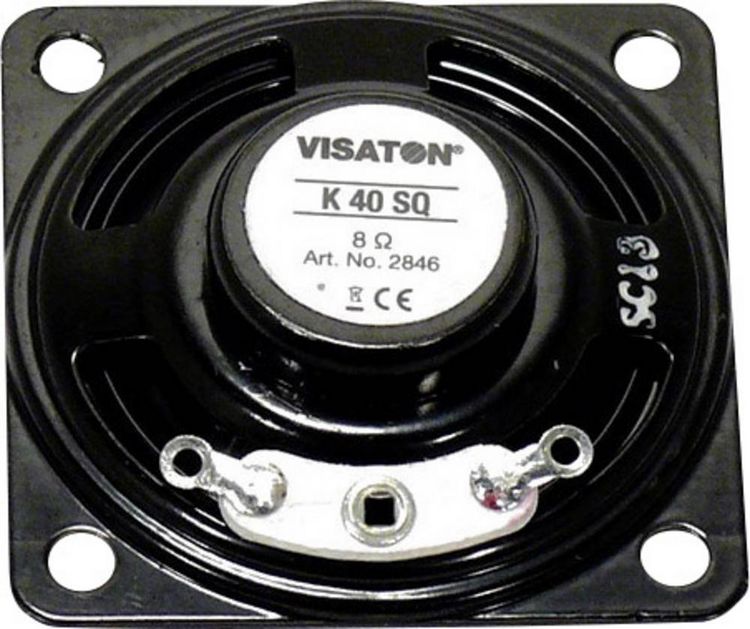 Produktbild: Visaton K 40 SQ - 8 Ohm 1.6 Zoll 4cm Kleinlautsprecher 0.5W 8Ω Kunststoff-Membran