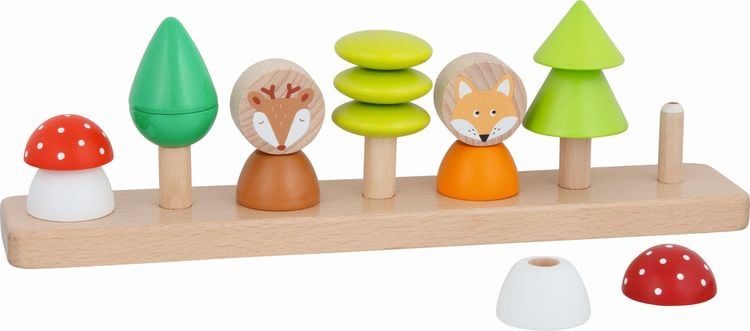 Produktbild: Goki 58423 - Farben- und Formensortierspiel Kleine Waldfreunde