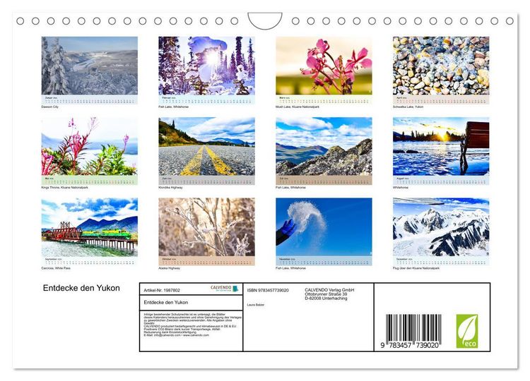 Produktbild: Entdecke den Yukon (Wandkalender 2026 DIN A4 quer), CALVENDO Monatskalender