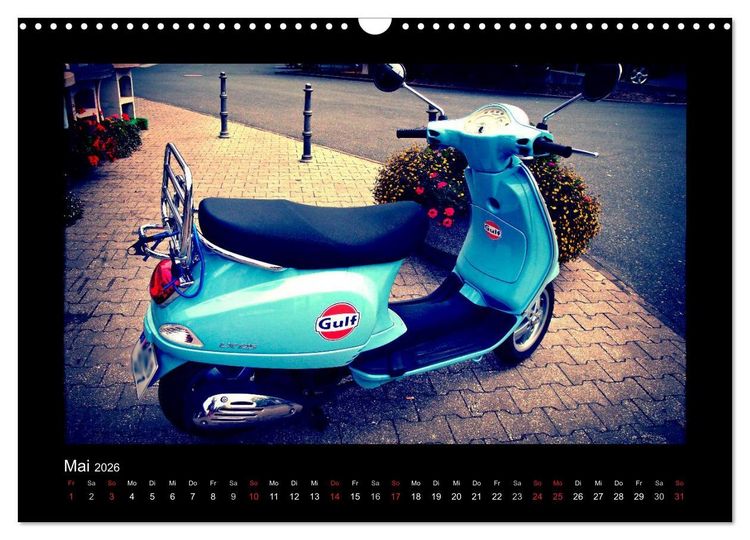 Produktbild: Motorroller (Wandkalender 2026 DIN A3 quer), CALVENDO Monatskalender